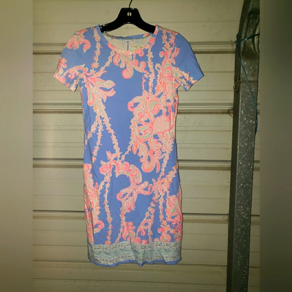 Size 2 XXS Lilly Pulitzer Declan Periwinkle Blue Summer Dress - Picture 2 of 5